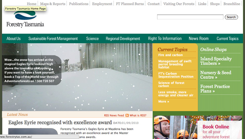 FT homepage pulling out masses of information from the CMS