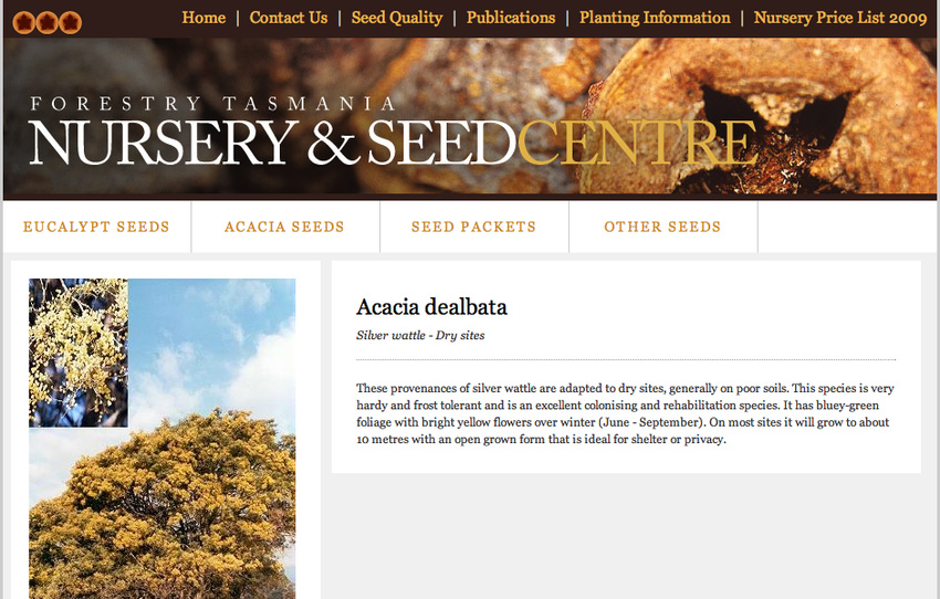 An individual product within the Seed Centre online shop