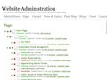 Page tree administration