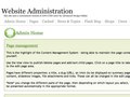 Admin homepage