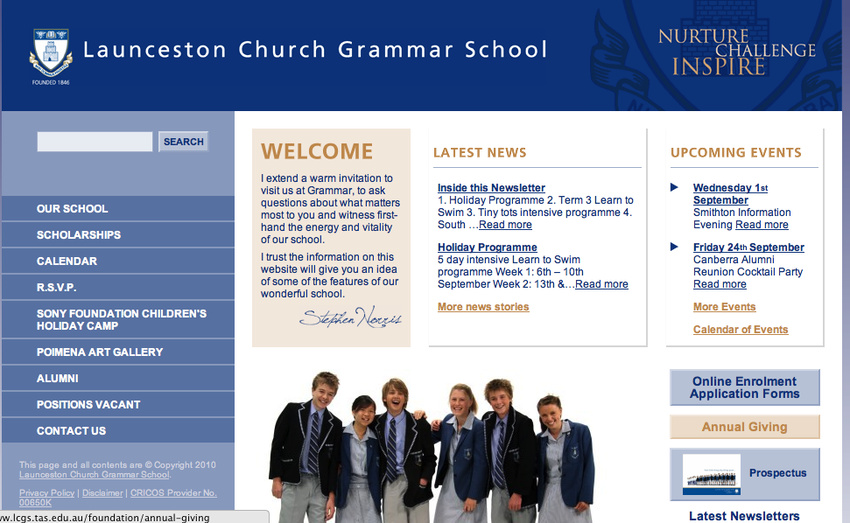 LCGS homepage