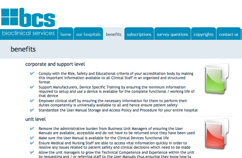 BioClinical Services homepage