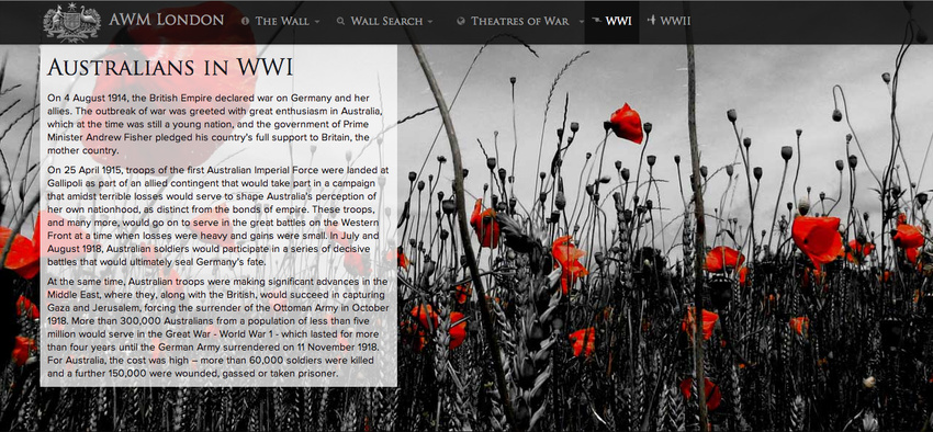 Detail pages with fullscreen background image slideshow