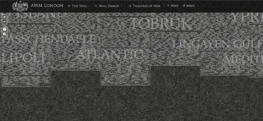 Interactive wall demo with clickable battle names for info popups