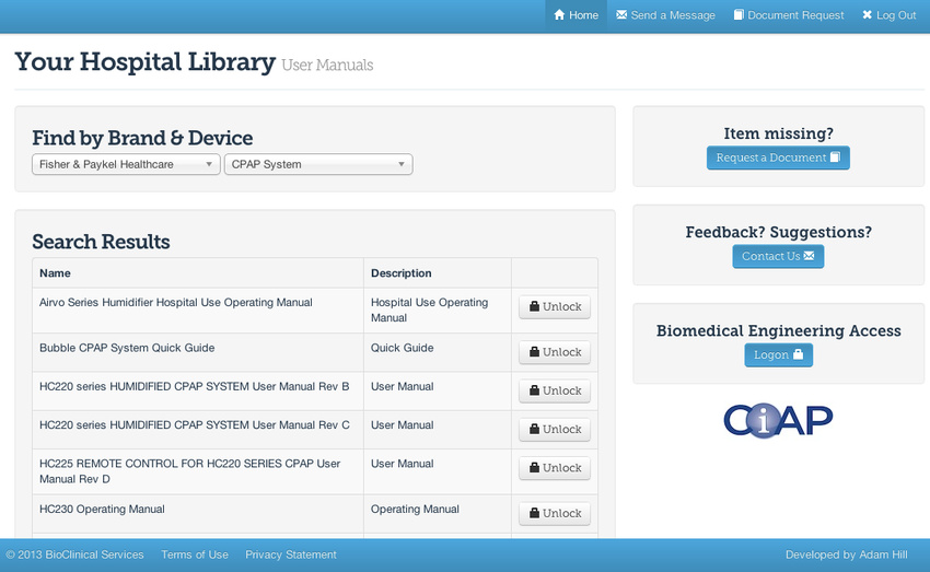 Clinical Equipment User Manual Library