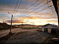 A very small, quite ordinary town, lit up in an extraordinary way. Cerro Sombrero, Tierra Del Fuego, South America