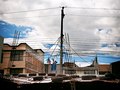 Quito, Ecuador. Two weeks residing in a mechanics workshop... (Mystery lady hangs her laundry)