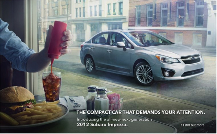 Subaru Ad. Photography by Frank Hoedl from Westside studio. Shot in Vancouver BC