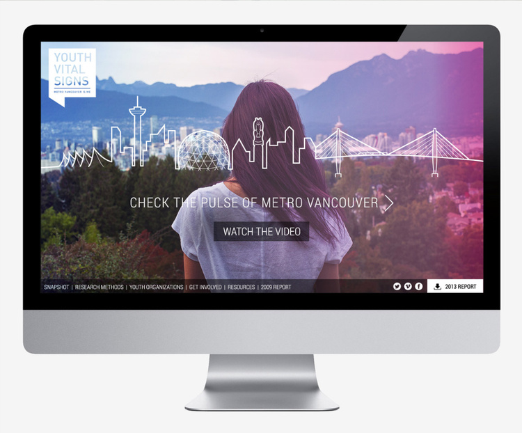 Youth Vital Signs Print Collateral. Creative agency: Make. Client: Vancouver Foundation