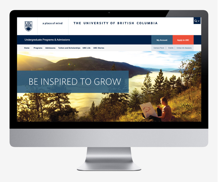 UBC Print and Web promotional material. Creative agency: Make. Photography by Hubert Kang