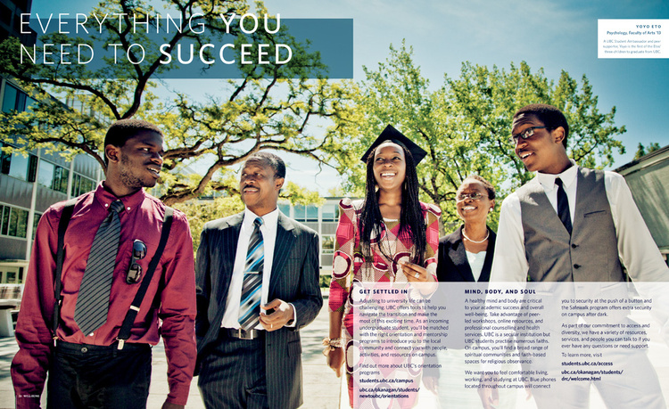 UBC Print and Web promotional material. Creative agency: Make. Photography by Carlo Ricci