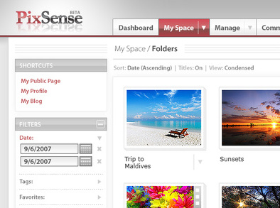 PixSense 3.0 - Media Grid Page