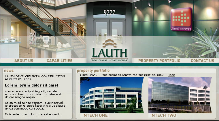 Lauth Property Group | UI/HTML/CSS ReDesign