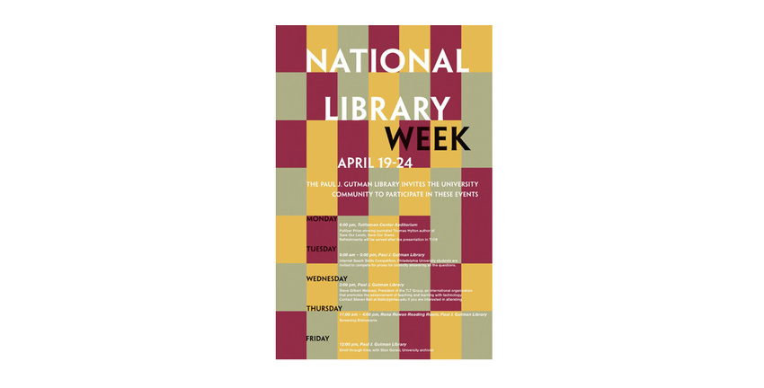 National Library Week Poster for Philadelphia University