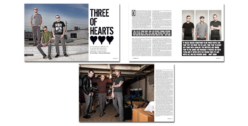Alkaline Trio Spread featured in Inked Magazine