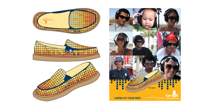 Shoe and Ad designs for Sanuk