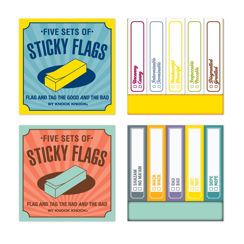 Sticky Flag Matchbooks for Knock Knock