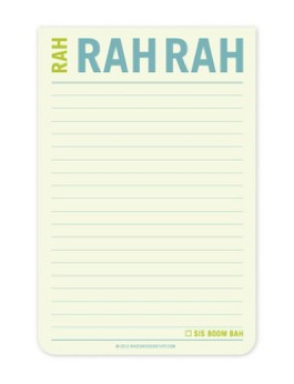 Rah Rah Rah Jumbo Sticky Note for Knock Knock