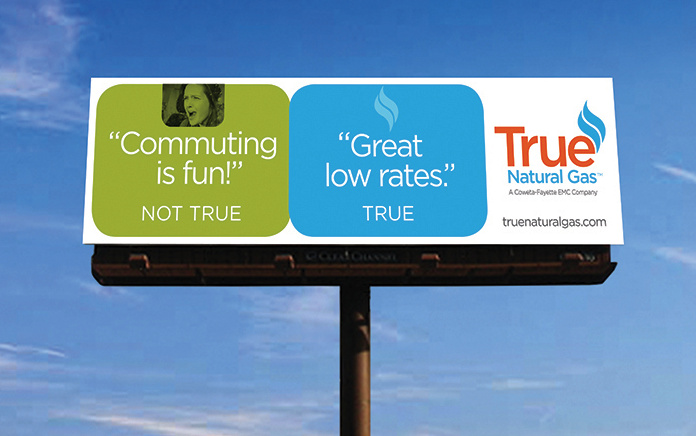 True Natural Gas Outdoor Board