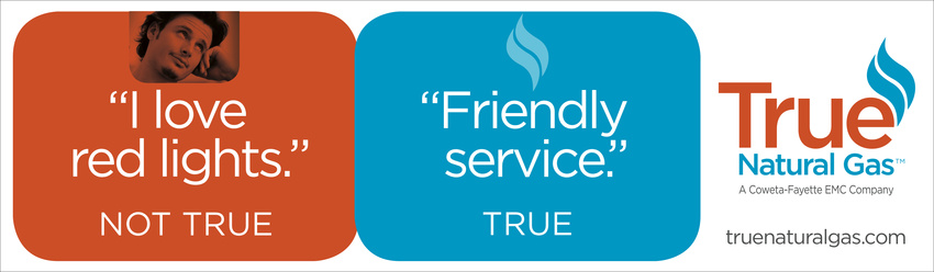 True Natural Gas Outdoor Board