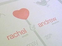 Letterpressed Save the Dates