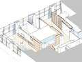 Axonometric drawing of apartment