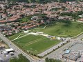Aerial view of park complex