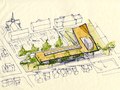 Study sketch for the Dickinson School of Law, Carlisle, PA