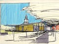 Study sketch for the Dickinson School of Law, Carlisle, PA