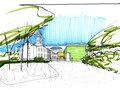 Study sketch for the Dickinson School of Law, Carlisle, PA