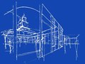 Study sketch for the Dickinson School of Law, Carlisle, PA