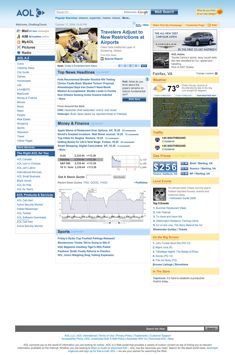 AOL Homepage Exploration
