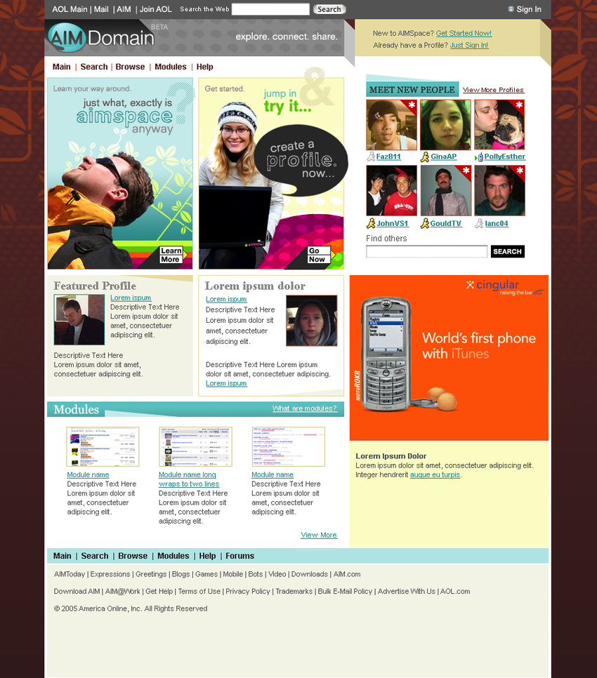 Early AIM Pages Exploration