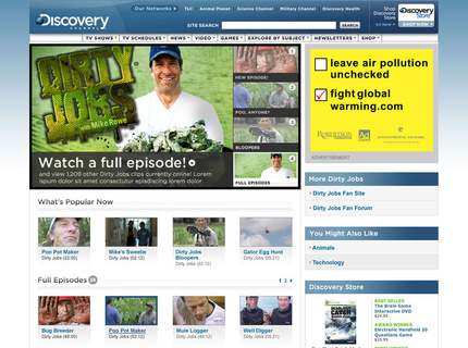 DIscovery Channel Video Hub Mockup