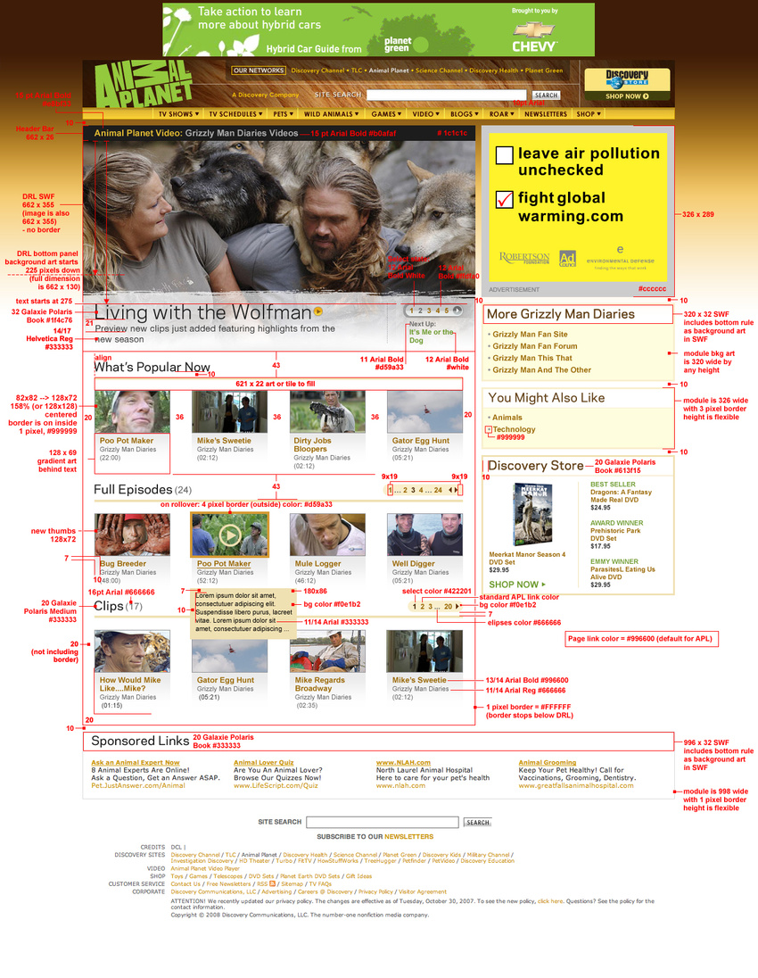 Animal Planet Video Hub Spec Sheet