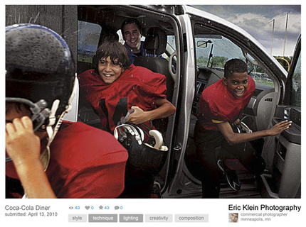 This is a detail view of the community feature.  Photographers can save, discuss, and vote on each other's work.
