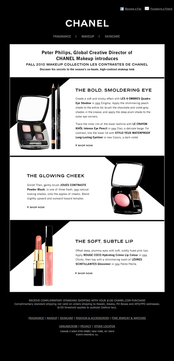Newsletters created for CHANEL.com