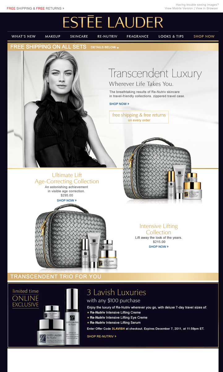 Estee Lauder Newsletter