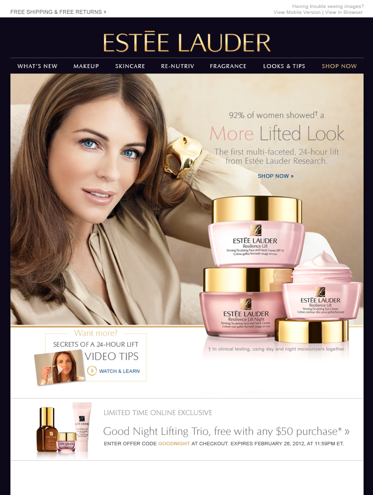 Estee Lauder Newsletter