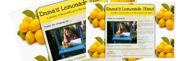 Emma's Lemons - PHP, HTML, CSS
