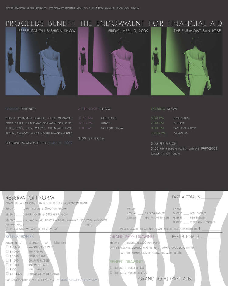 Presentation Fashion Show Invitation