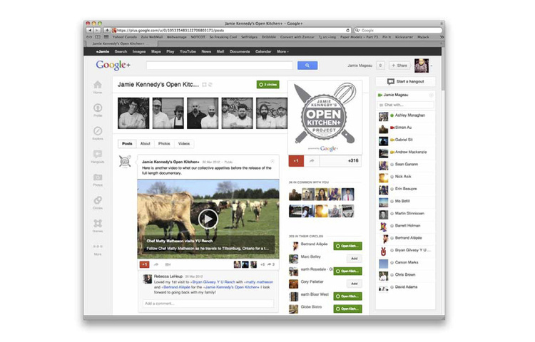 Google + page