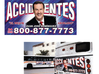 Bus transit ad for Law Offices of Juan J. Dominguez, Los Angeles, CA