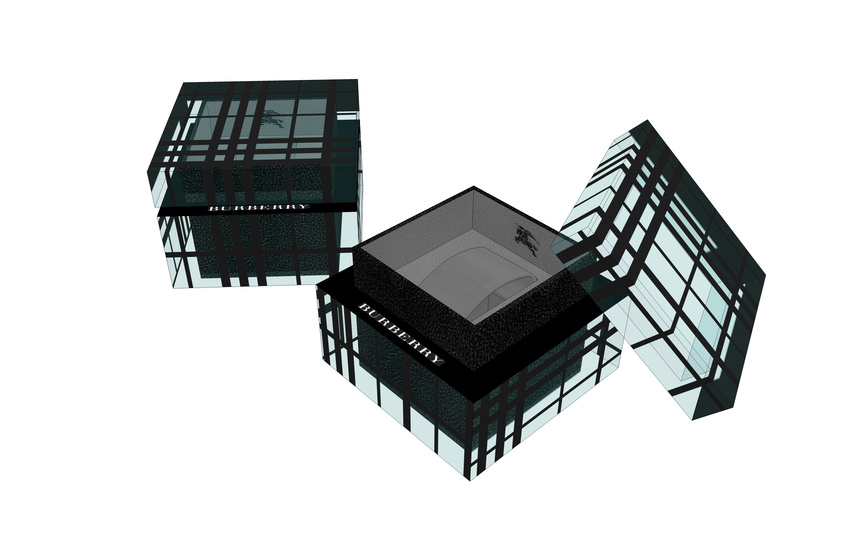Concept Box for Burberry created in Sketchup created by Bryan Tamayo