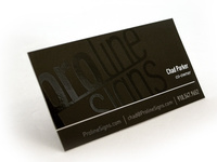 Proline Signs Business Card Front with Spot Varnish