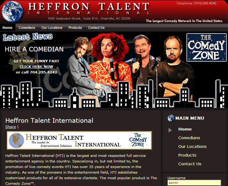 Heffron Talent International - An entertainment agency specializing in booking top name performers.