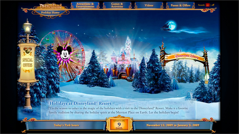 Disneyland Holidays Minisite