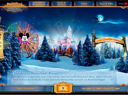 Disneyland Holidays Minisite