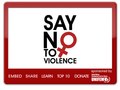 Say No To Violence Campaign widget