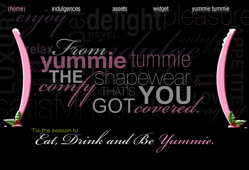 Yummie Tummie microsite home page